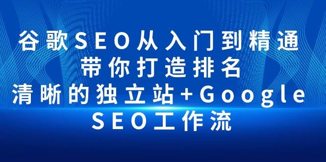 （10169期）谷歌SEO从入门到精通 带你打造排名 清晰的独立站+Google SEO工作流-悟空知识星球