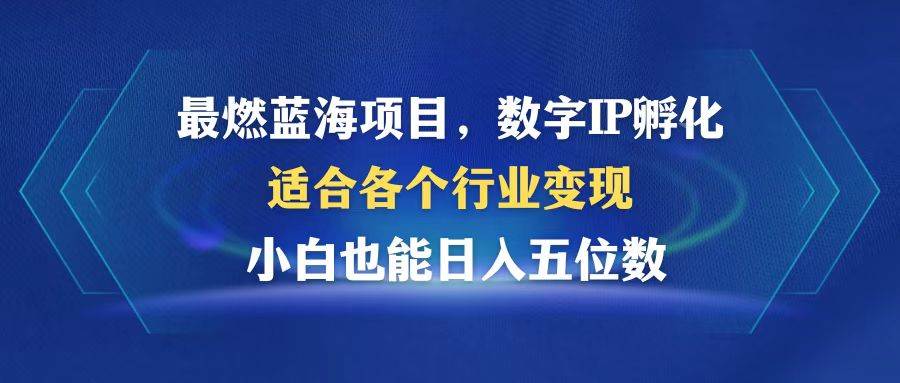 （12941期）最燃蓝海项目  数字IP孵化  适合各个行业变现  小白也能日入5位数-悟空知识星球