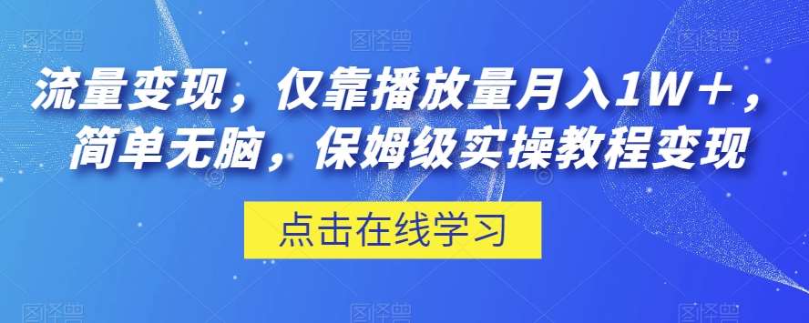流量变现，仅靠播放量月入1W＋，简单无脑，保姆级实操教程【揭秘】-悟空知识星球