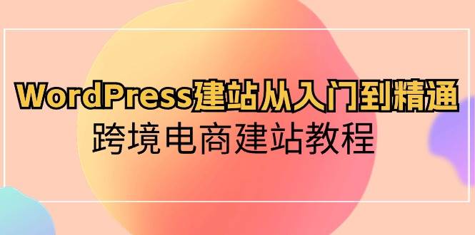 WordPress建站从入门到精通，跨境电商建站教程（60节课）-悟空知识星球