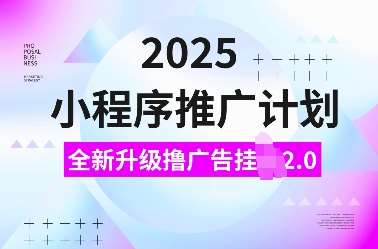 2025小程序推广计划，全新升级撸广告挂JI2.0玩法，日入多张，小白可做【揭秘】-悟空知识星球