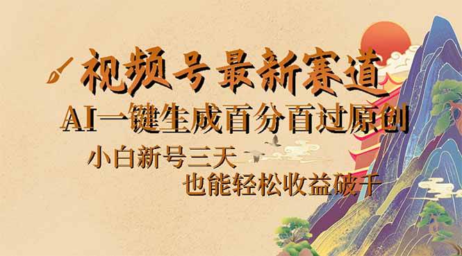 （14363期）视频号最新爆火赛道，AI一键生成百分百过原创，小白新号三天，也能轻松…-悟空知识星球