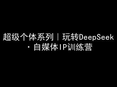 超级个体系列，玩转DeepSeek·自媒体IP训练营，deepseek教程-悟空知识星球