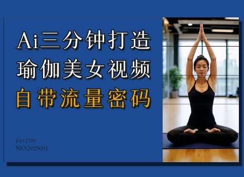 Ai3分钟打造瑜伽美女视频，自带流量密码-悟空知识星球