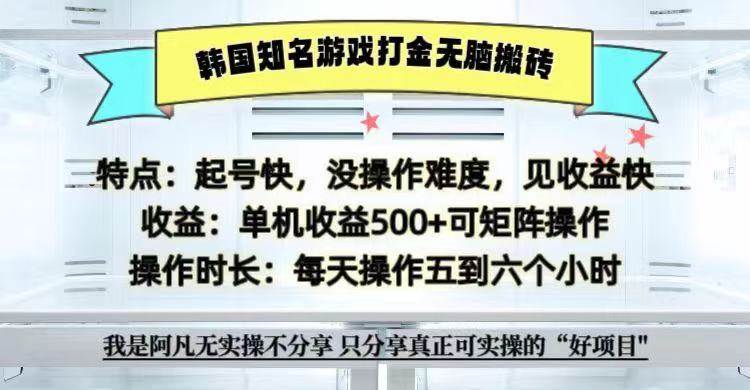 全网首发海外知名游戏打金无脑搬砖单机收益500+  即做！即赚！当天见收益！-悟空知识星球