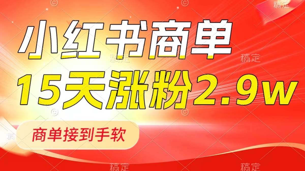 （8308期）小红书商单最新玩法，新号15天2.9w粉，商单接到手软，1分钟一篇笔记-悟空知识星球