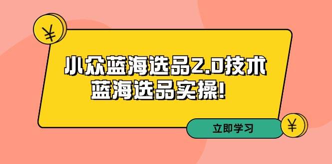 （9189期）拼多多培训第33期：小众蓝海选品2.0技术-蓝海选品实操！-悟空知识星球