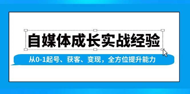 自媒体成长实战经验，从0-1起号、获客、变现，全方位提升能力-悟空知识星球
