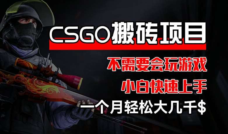 CSGO 装备搬砖项目，操作简单，不需要会玩游戏，小白也能快速上手，一个月轻松大几千【揭秘】-悟空知识星球