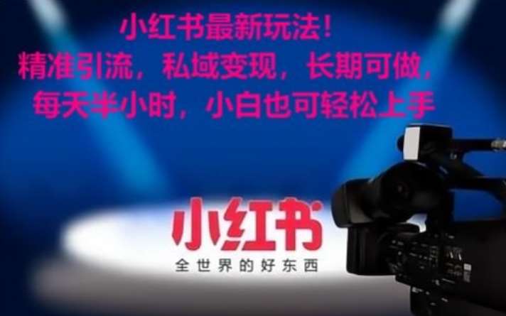 小红书最新玩法！精准引流，私域变现，长期可做，每天半小时，小白也可轻松上手【揭秘】-悟空知识星球
