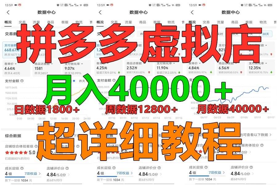 拼多多虚拟电商训练营月入40000+，全网最详细，你做你也行，暴利稳定长久-悟空知识星球