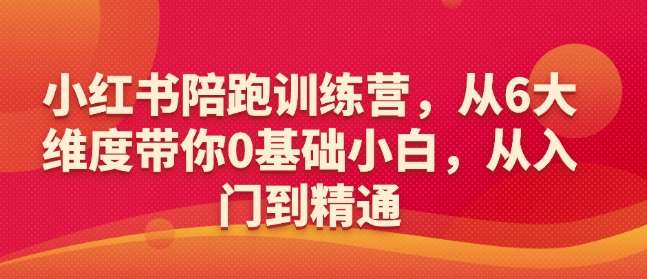 小红书陪跑训练营，从6大维度带你0基础小白，从入门到精通-悟空知识星球