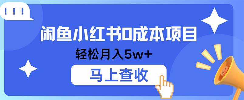 （12777期）小鱼小红书0成本项目，利润空间非常大，纯手机操作-悟空知识星球