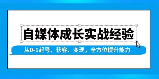 (13963期)自媒体成长实战经验,从0-1起号、获客、变现,全方位提升能力-悟空知识星球