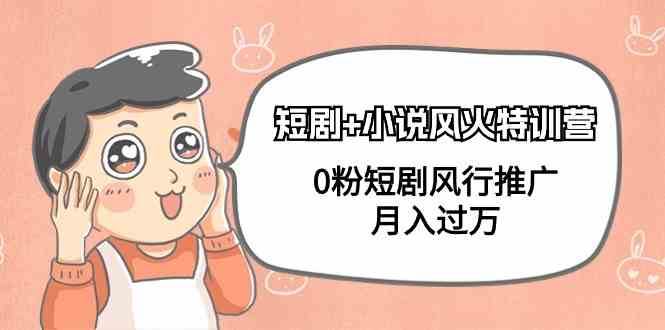 小说+短剧风火特训营，0粉短剧小说风行推广，实现月入过万-悟空知识星球