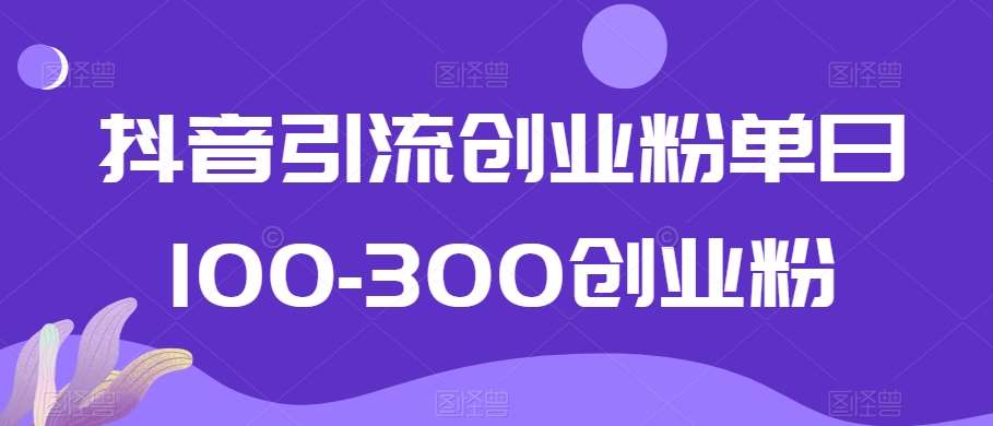 抖音引流创业粉单日100-300创业粉【揭秘】-悟空知识星球