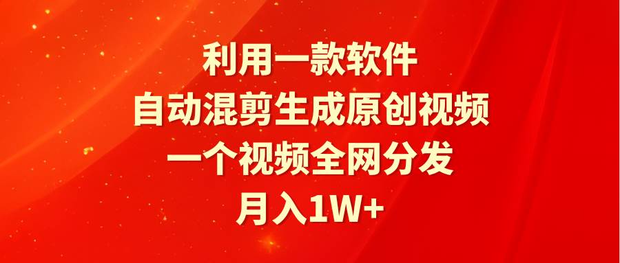 （9472期）利用一款软件，自动混剪生成原创视频，一个视频全网分发，月入1W+附软件-悟空知识星球