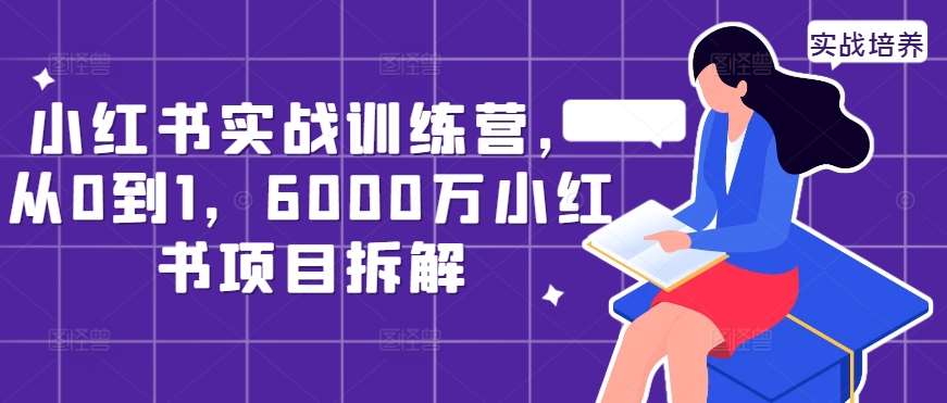 小红书实战训练营，从0到1，6000万小红书项目拆解-悟空知识星球