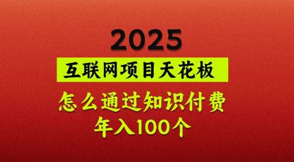 2025项目天花板，普通怎么通过知识付费翻身，年入百个【揭秘】-悟空知识星球