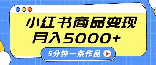 小红书字幕作品玩法，商单变现月入5k+，5分钟一条作品-悟空知识星球