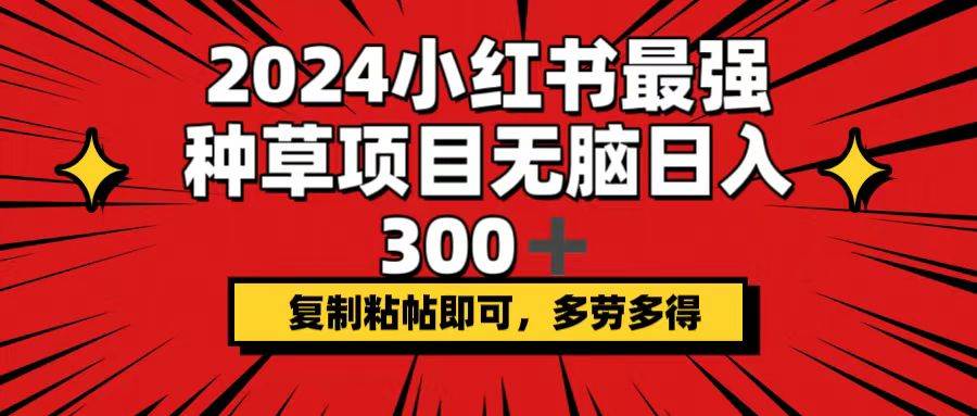 （12336期）2024小红书最强种草项目，无脑日入300+，复制粘帖即可，多劳多得-悟空知识星球
