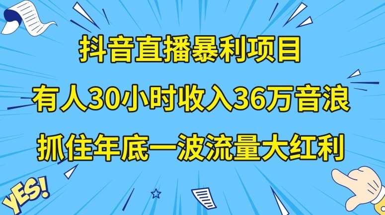抖音直播暴利项目，有人30小时收入36万音浪，公司宣传片年会视频制作，抓住年底一波流量大红利【揭秘】-悟空知识星球