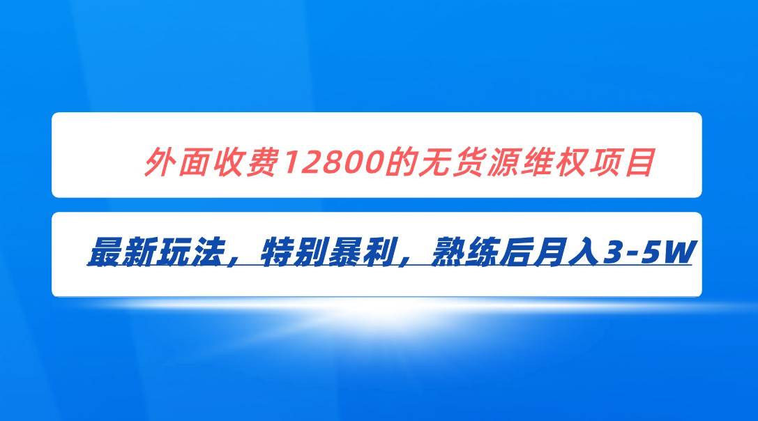 全网首发！外面收费12800的无货源维权最新暴利玩法，轻松月入3-5W-悟空知识星球