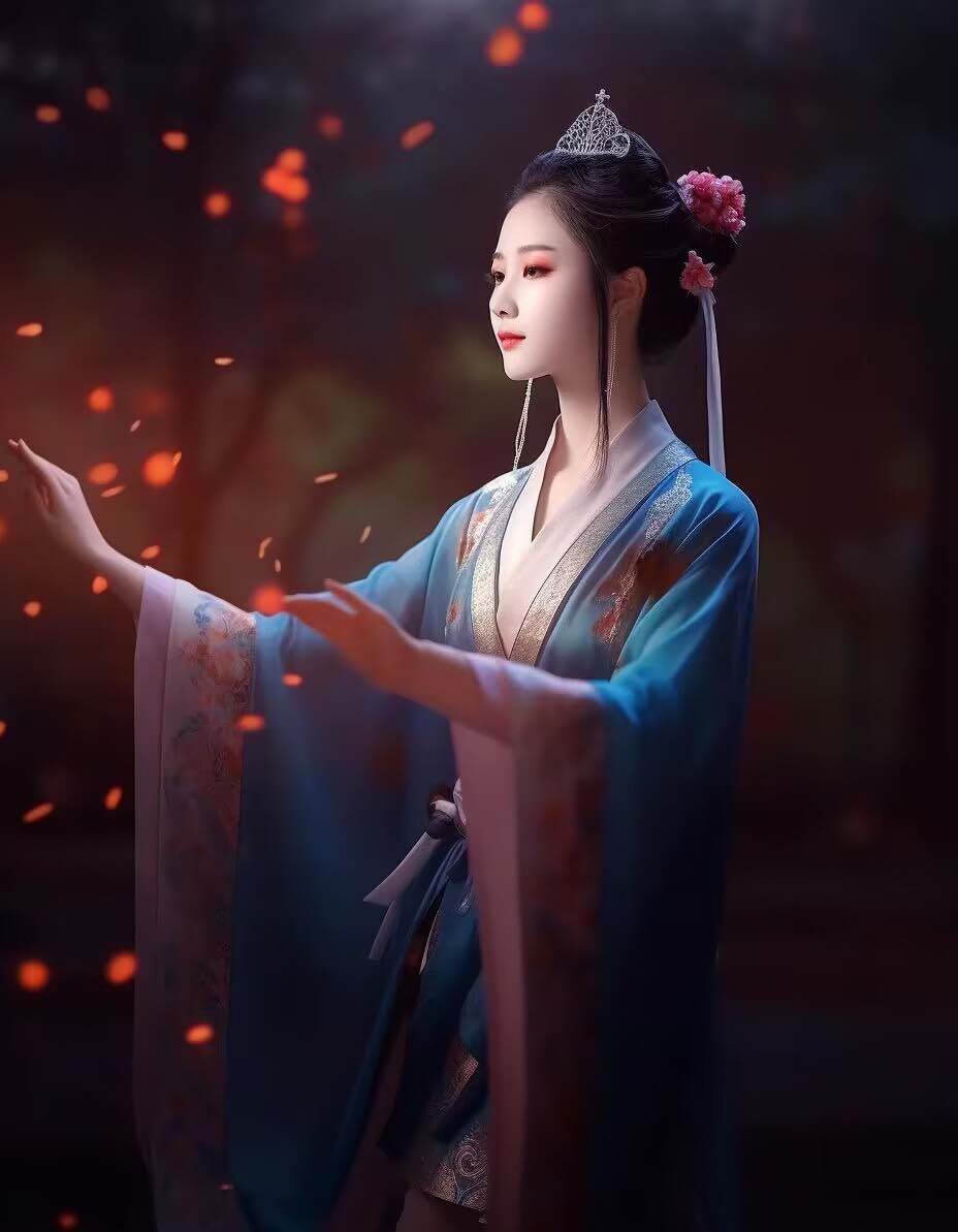 图片[9]-Midjourney关键词-AI生成中国风古装汉服美女人像提示关键词-悟空知识星球