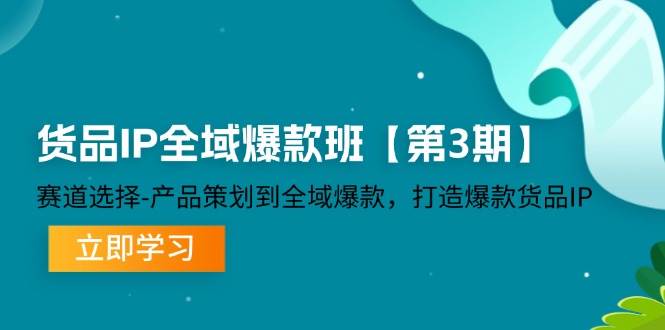 货品IP全域爆款班【第3期】赛道选择、产品策划到全域爆款，打造爆款货品IP-悟空知识星球