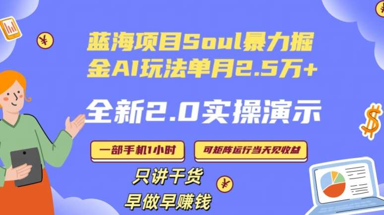 Soul怎么做到单月变现25000+全新2.0AI掘金玩法全程实操演示小白好上手【揭秘】-悟空知识星球