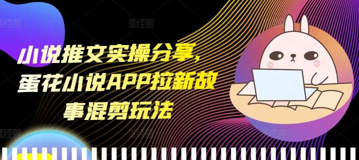 小说推文实操分享，蛋花小说APP拉新故事混剪玩法-悟空知识星球
