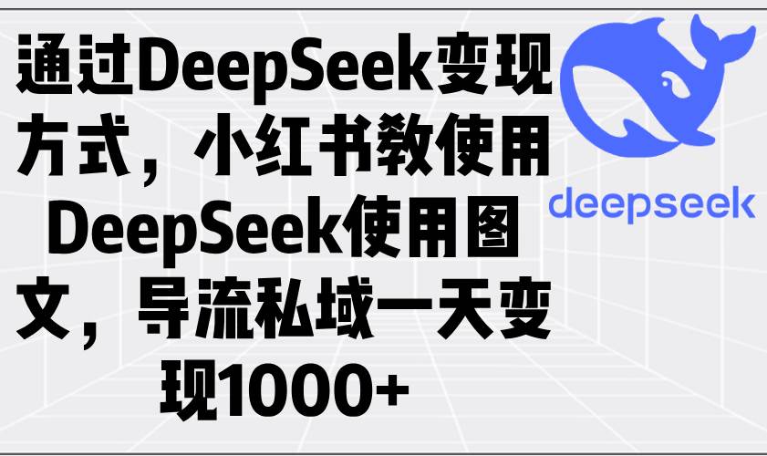 （14179期）通过DeepSeek变现方式，小红书教使用DeepSeek图文，导流私域一天变现1000+-悟空知识星球