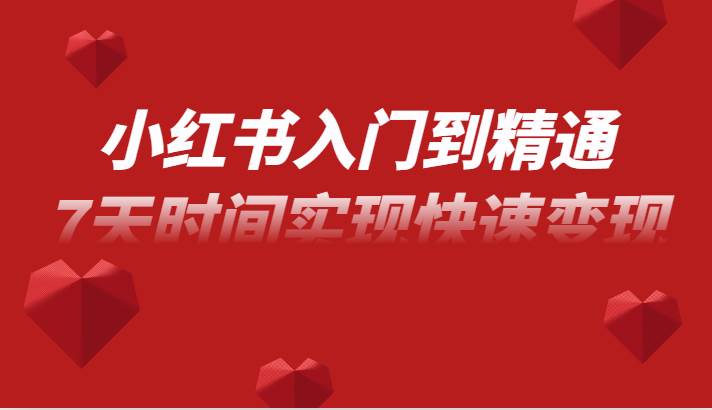 小红书入门到精通课，无货源电商实操运营，7天时间实现快速变现-悟空知识星球