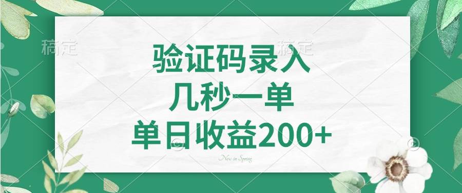 （14221期）验证码录入，几秒一单，单日收益200+-悟空知识星球