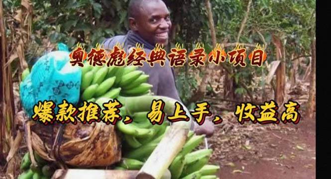 （11030期）奥德彪经典语录小项目，爆款推荐，易上手，收益高-悟空知识星球