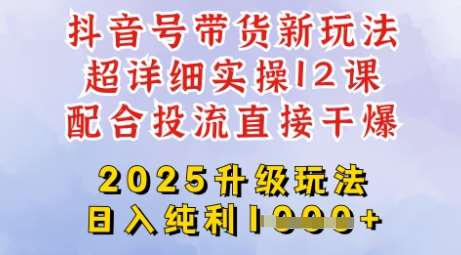 2025全新升级抖音带货玩法，一天纯利四位数，从剪辑到选品再到发布投流，超详细玩法揭秘-悟空知识星球