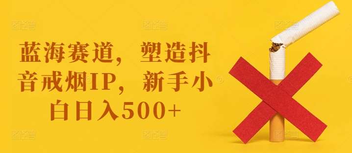 蓝海赛道，塑造抖音戒烟IP，新手小白日入500+【揭秘】-悟空知识星球