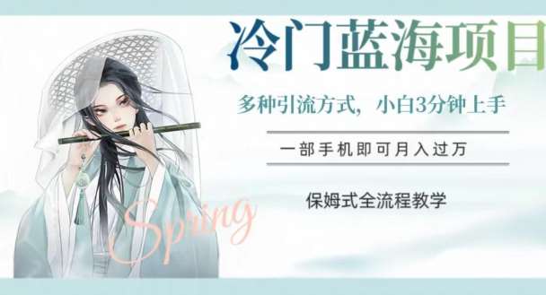 冷门蓝海项目，操作简单，小白3分钟上手，多种引流方式，保姆式全流程教学【揭秘】-悟空知识星球