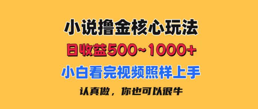 （11461期）小说撸金核心玩法，日收益500-1000+，小白看完照样上手，0成本有手就行-悟空知识星球