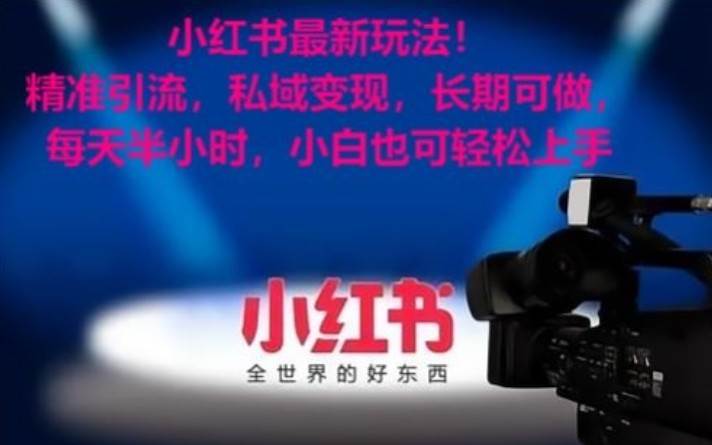 小红书最新玩法！精准引流，私域变现，长期可做，每天半小时，小白也可轻松上手-悟空知识星球