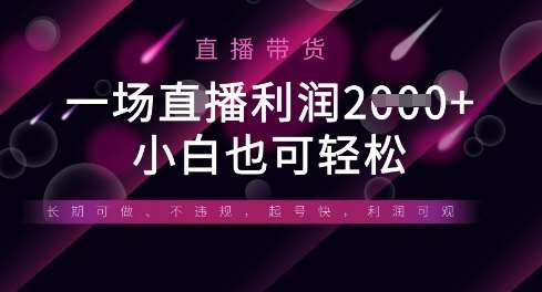 半无人直播带货，一场利润数张，适合所有平台玩法，小白也可轻松-悟空知识星球