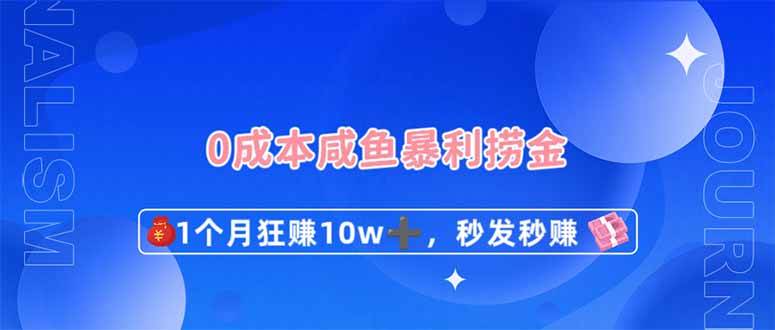 （14257期）0成本闲鱼暴利捞金，1个月狂赚10W+，秒发秒赚新玩法-悟空知识星球