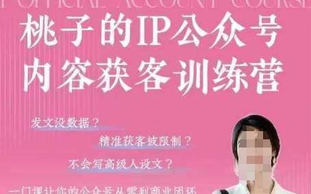 桃子IP公众号内容获客训练营(第3期)，一门让你公众号从0到商业闭环的课程-悟空知识星球