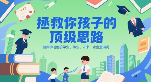 付费文章：拯救你孩子的顶级思路，彻底聊透他的学业、事业、未来，含金量满满-悟空知识星球