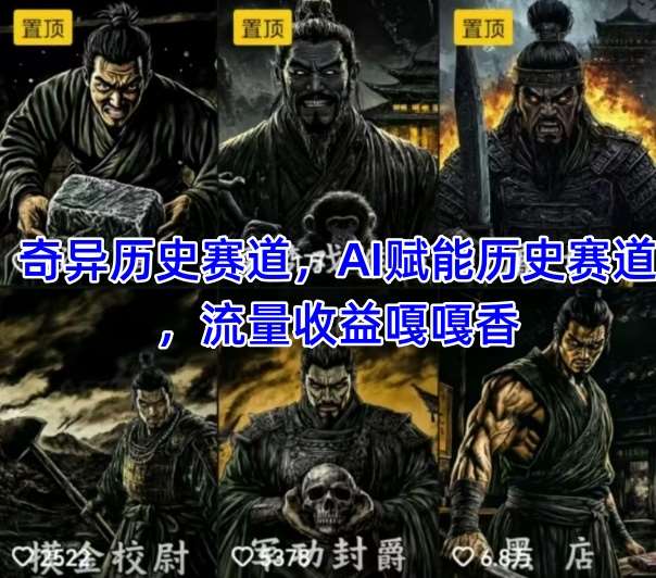 抖音奇异历史赛道，AI赋能历史赛道，流量收益嘎嘎香，狂撸伙伴计划-悟空知识星球