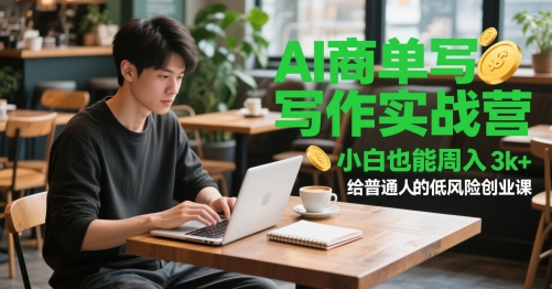 AI商单写作实战营，小白也能周入3k+，给普通人的低风险创业课-悟空知识星球