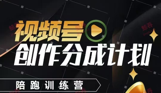 视频号创作分成计划陪跑训练营，手把手教会你如何制作视频，细水长流型项目-悟空知识星球