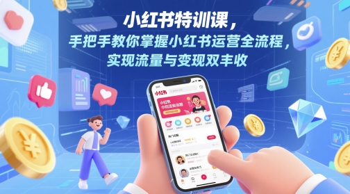 小红书特训课，手把手教你掌握小红书运营全流程，实现流量与变现双丰收-悟空知识星球