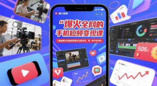 爆火全网的手机短视频变现课,0基础教你拍摄剪辑涨粉运营变现,用一部手机挣钱-悟空知识星球