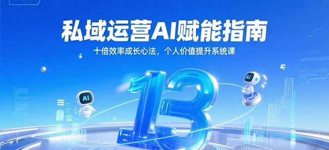 私域运营AI赋能指南，十倍效率成长心法，个人价值提升系统课-悟空知识星球